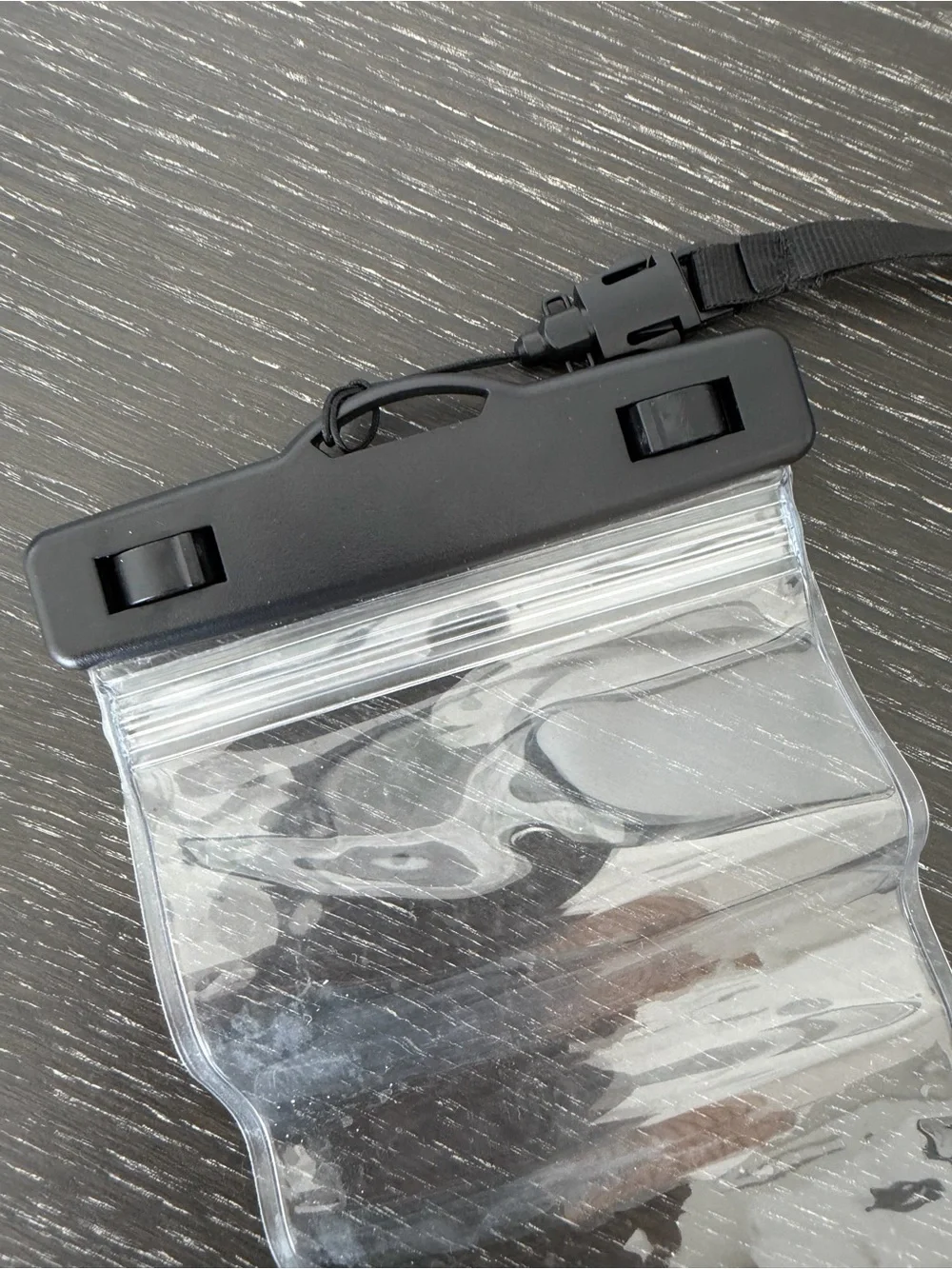 Amazon Clear Waterproof Phone Pouch with Black Lanyard